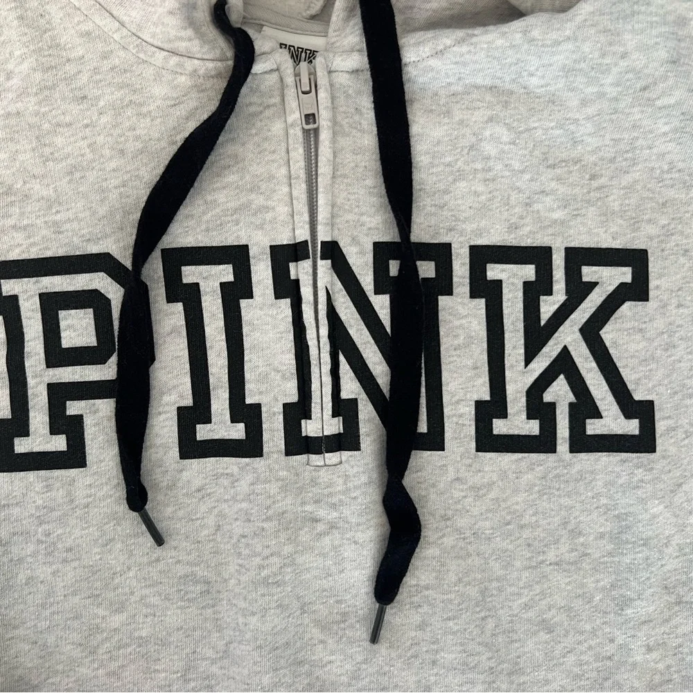 Like New Pink Quarter Zip Hoodie - Picture 2 of 3